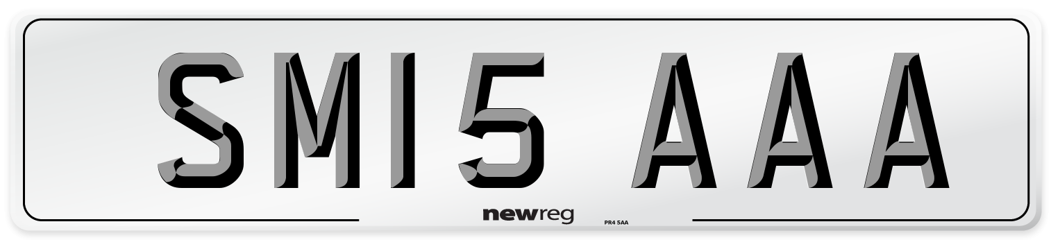 SM15 AAA Number Plate from New Reg